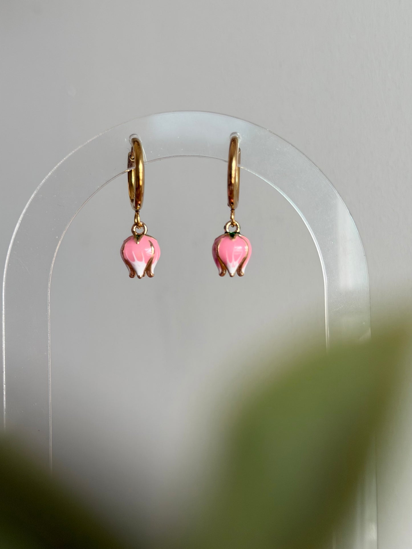 Blush Bud Hoops
