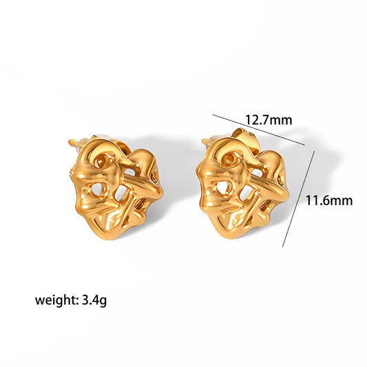Twisted Heart Studs