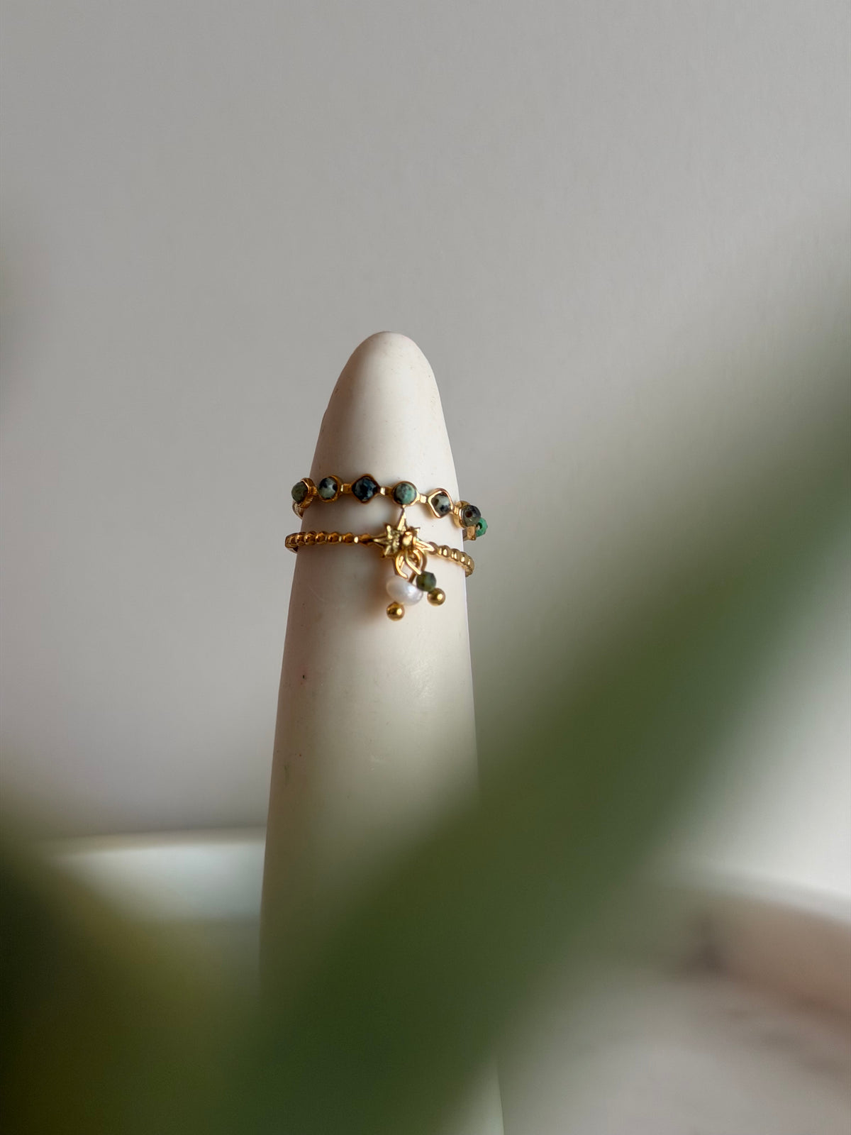 Green gemstone ring