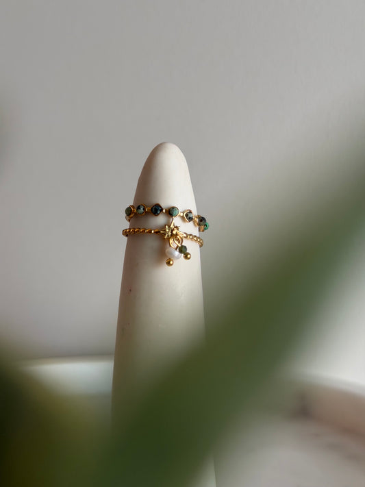 Green gemstone ring