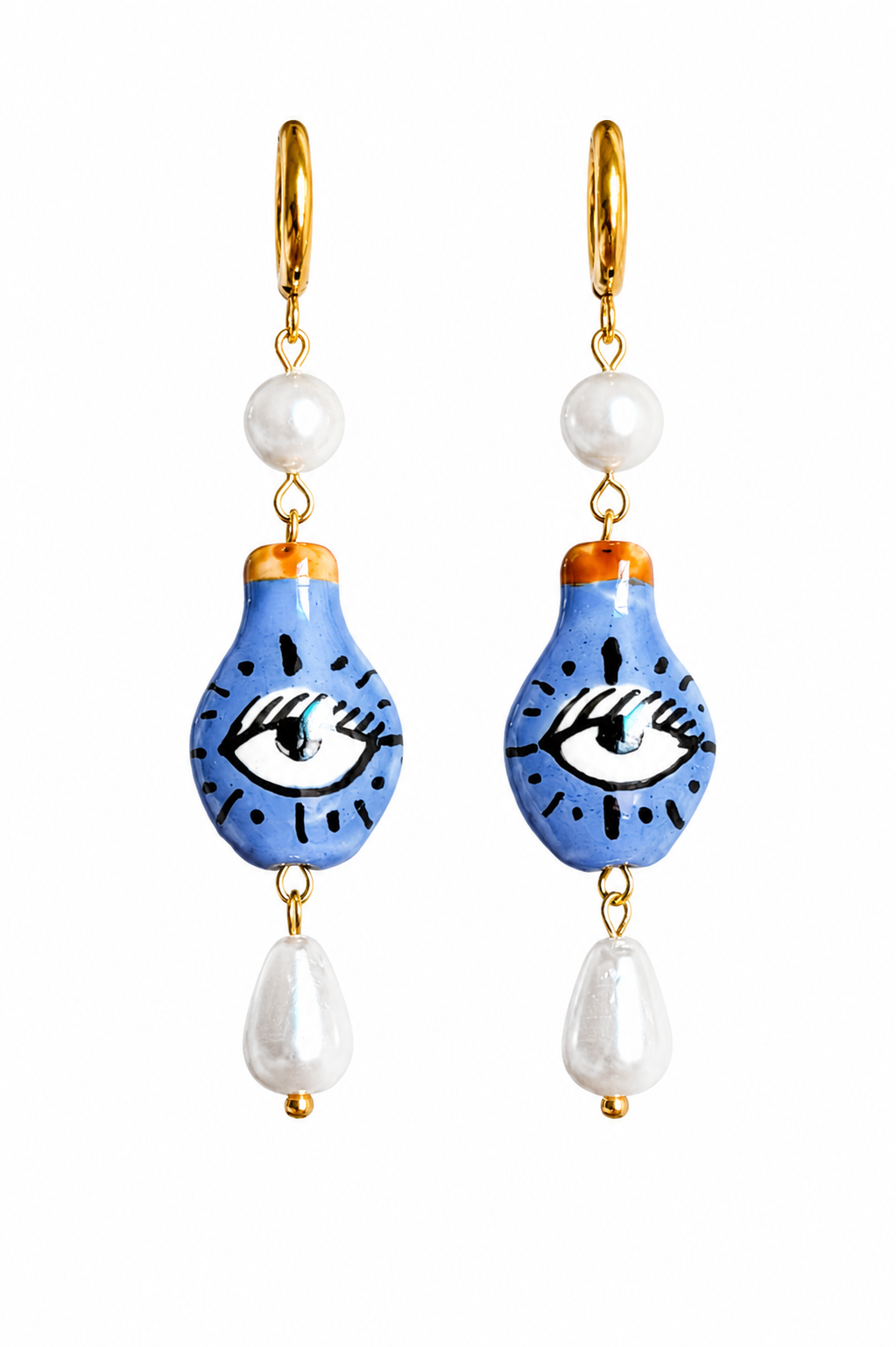 Cora Eye Pearl Earrings