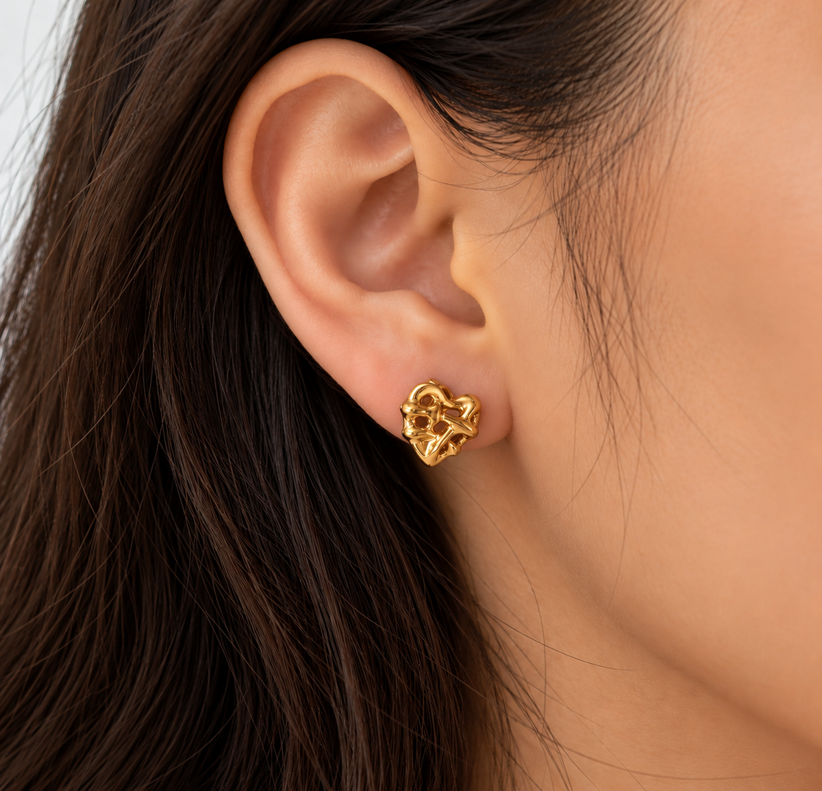 Twisted Heart Studs
