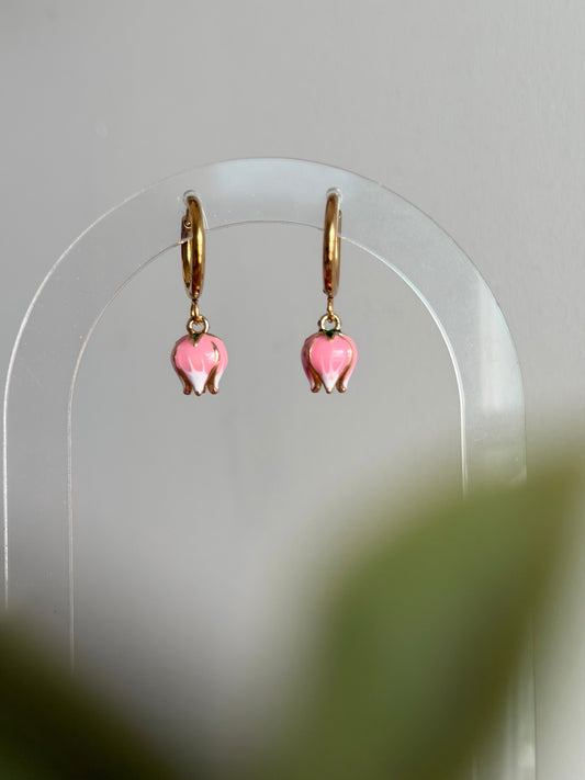 Blush Bud Hoops