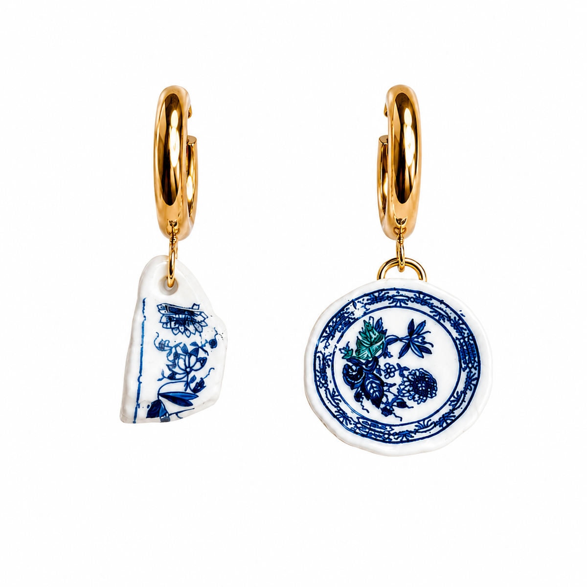 Cobalt Keepsake Cup and Saucer Earrings