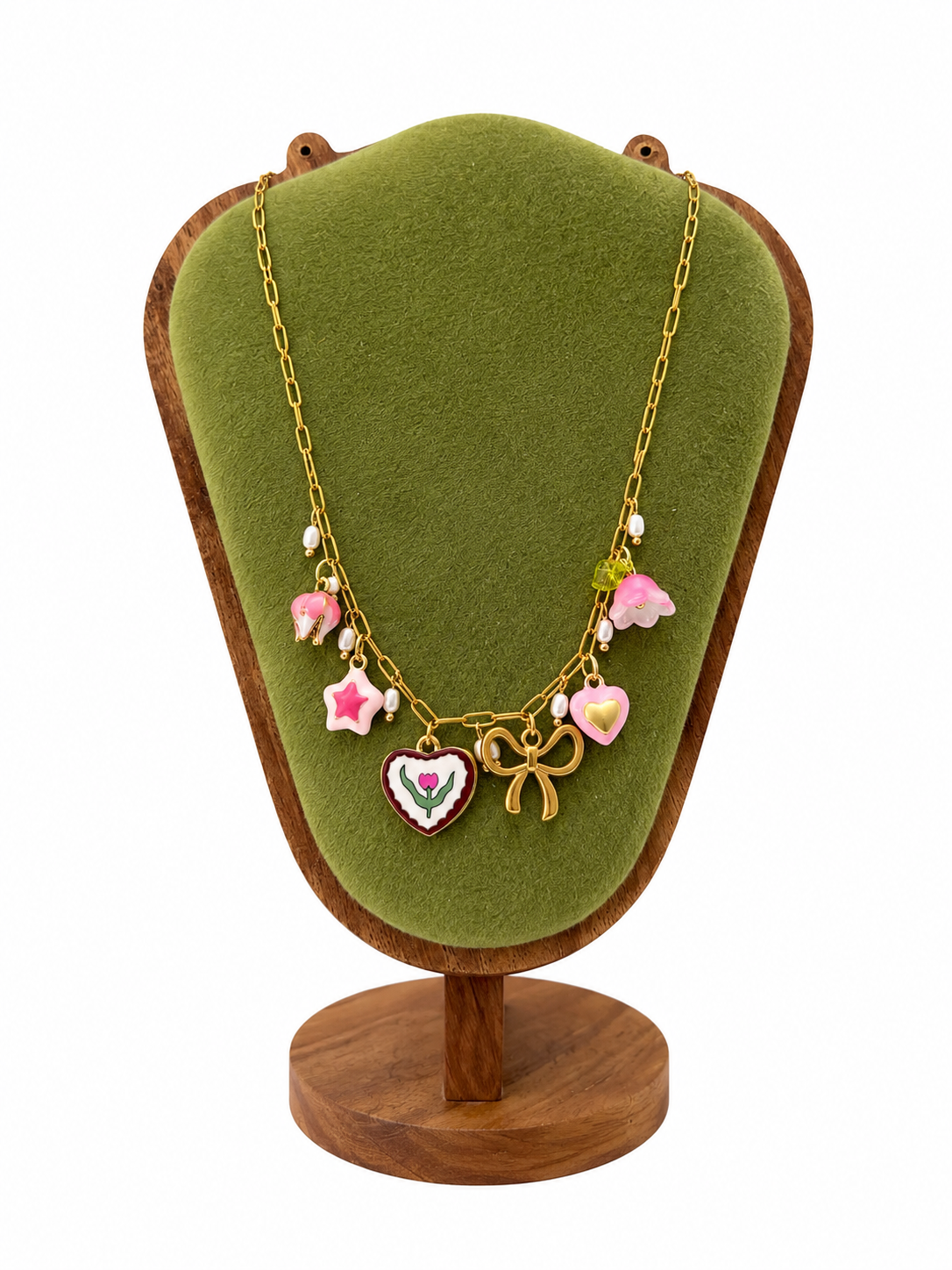 Blushing Bloom Charm Necklace