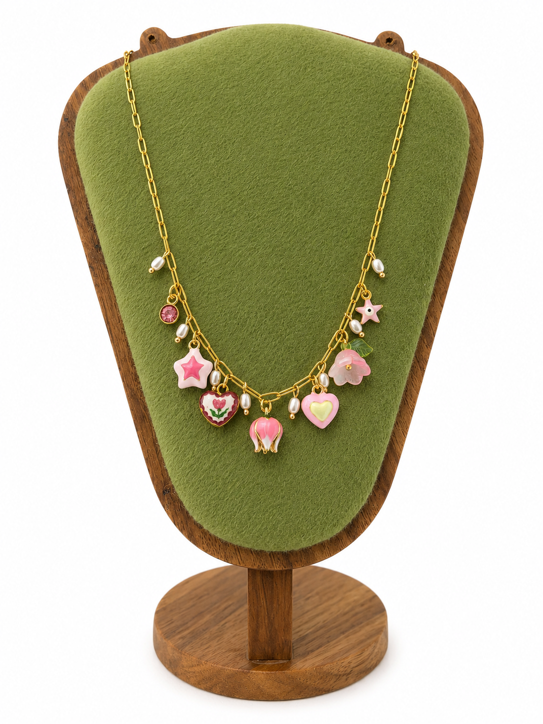 Pink Garden Collectable Charm Necklace