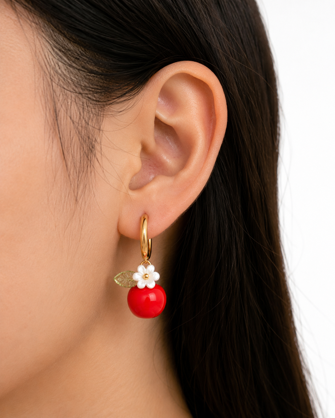 Apple Blossom Dangle Huggies