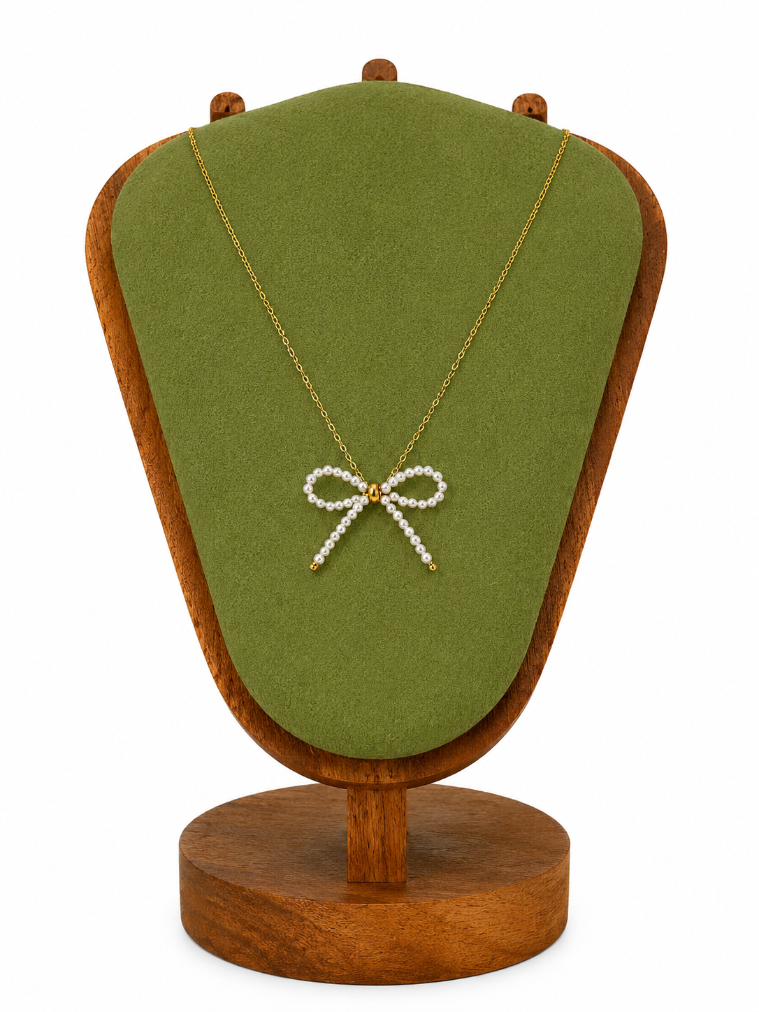 Little Pearl Bow Necklace