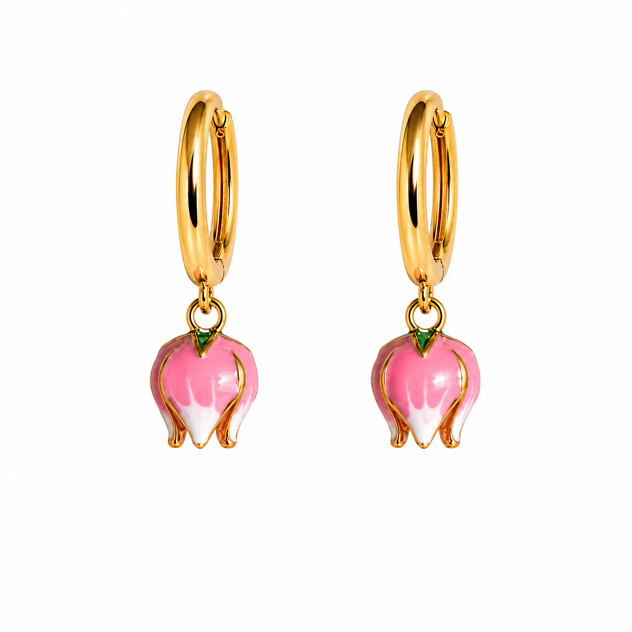 Blush Bud Hoops