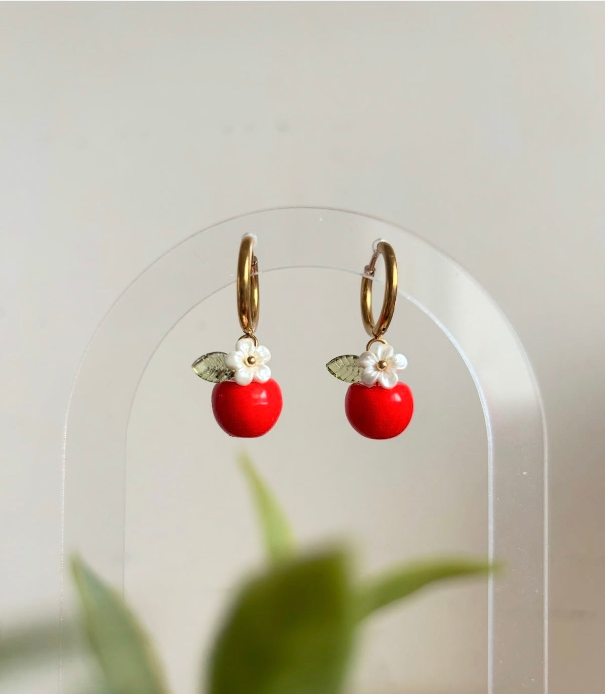Apple Blossom Dangle Huggies
