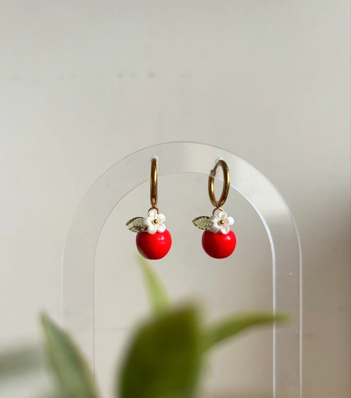 Apple Blossom Dangle Huggies