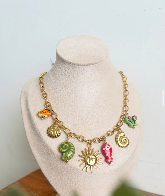 Sun and Sea Tales Charms Necklace